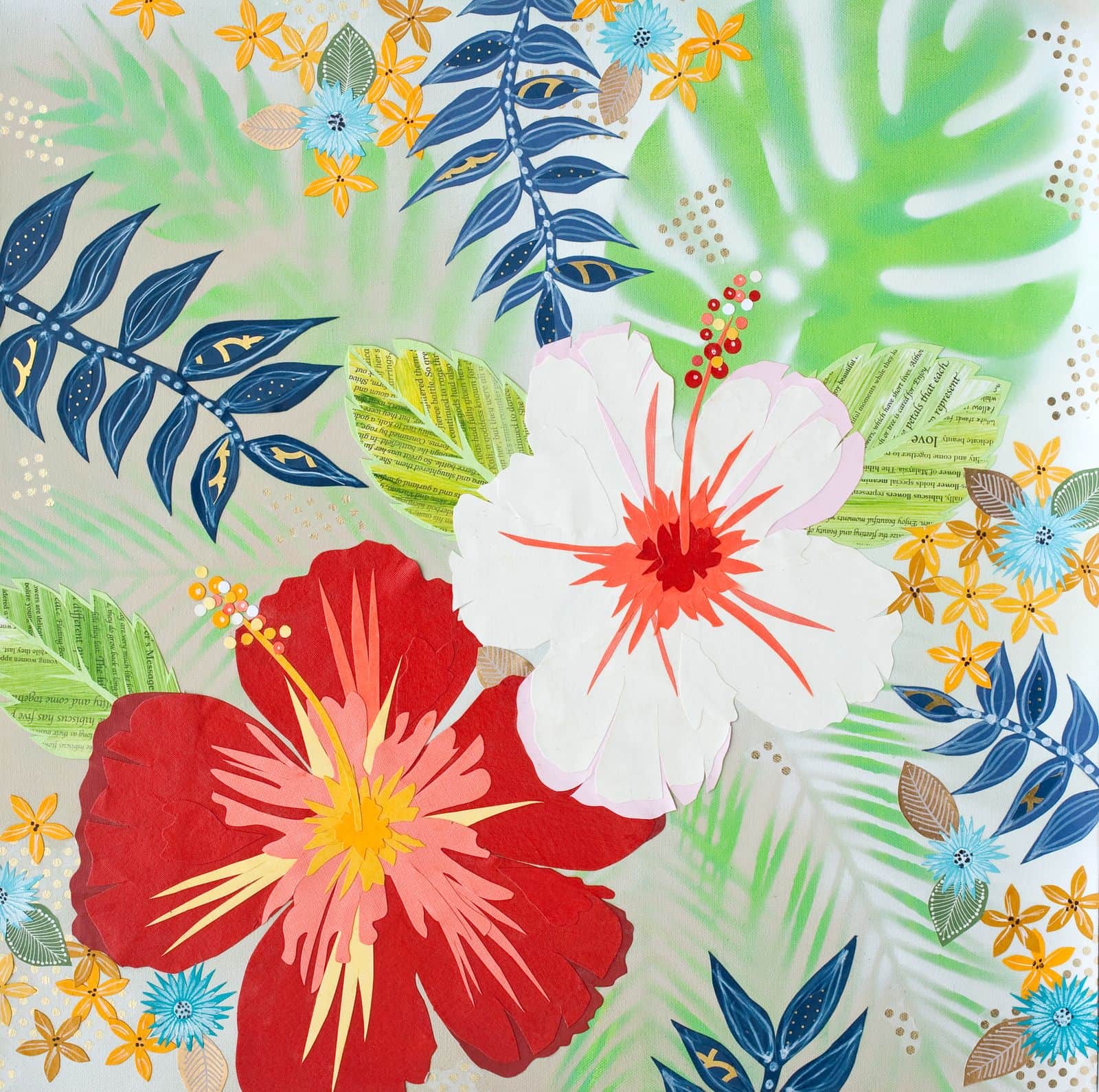Come Together — layered paper collage by Jennifer Peck