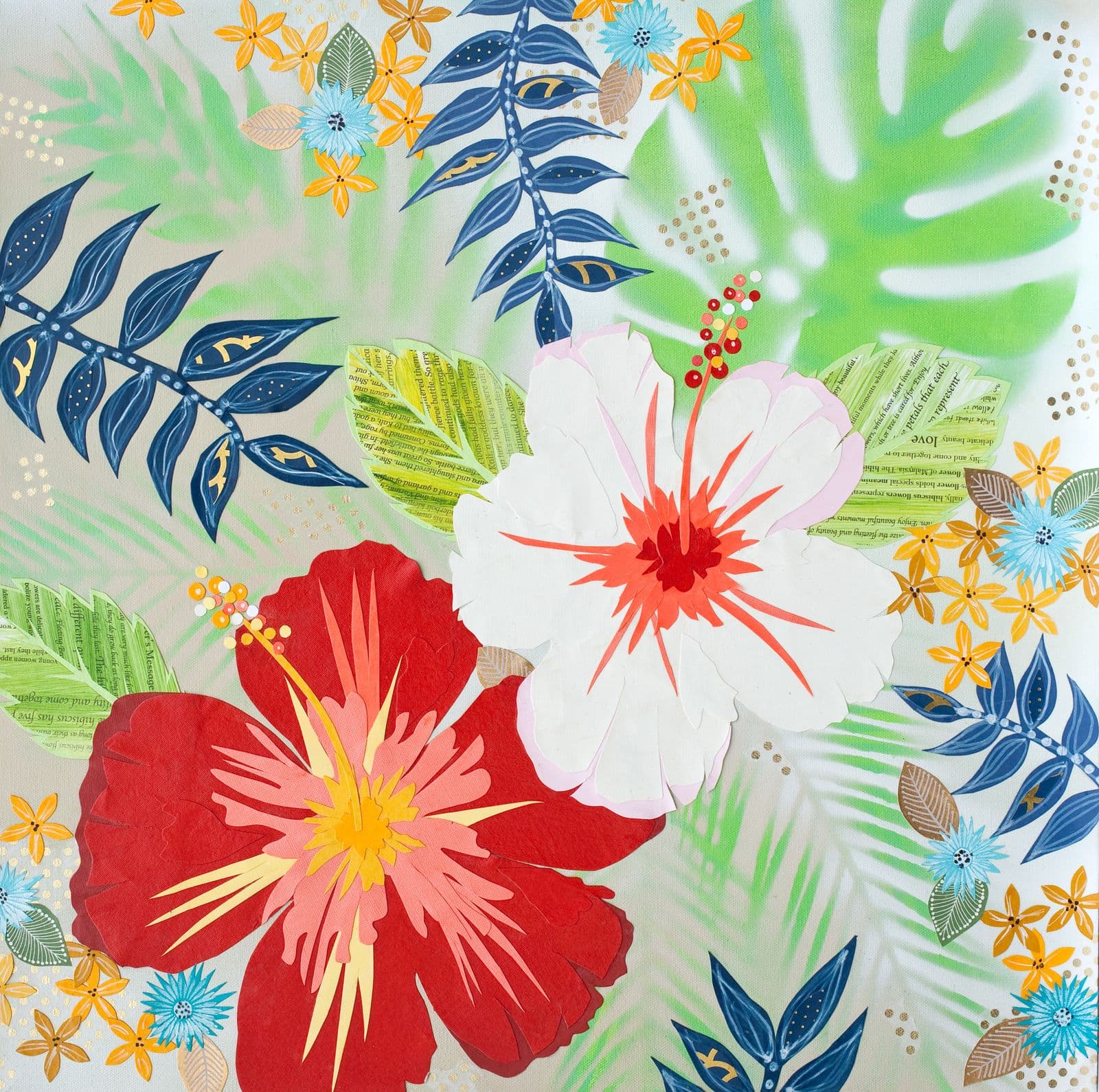 Come Together — layered paper collage by Jennifer Peck