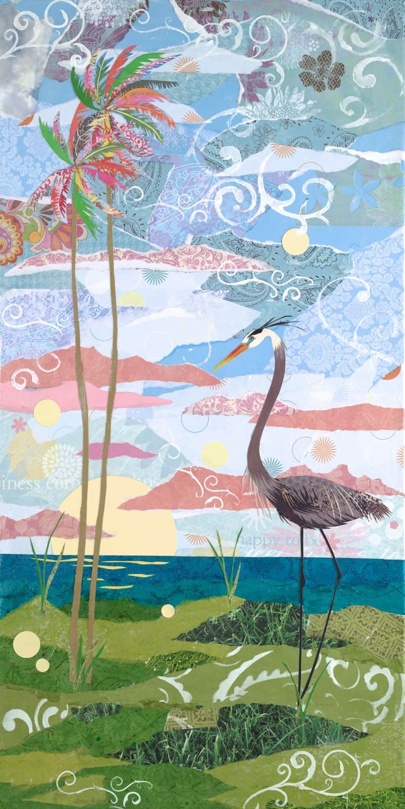 Day Break — layered paper collage by Jennifer Peck