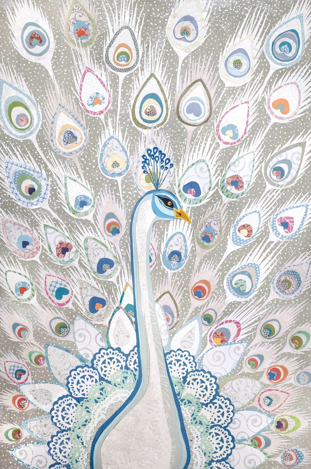 Eye See You — layered paper collage by Jennifer Peck