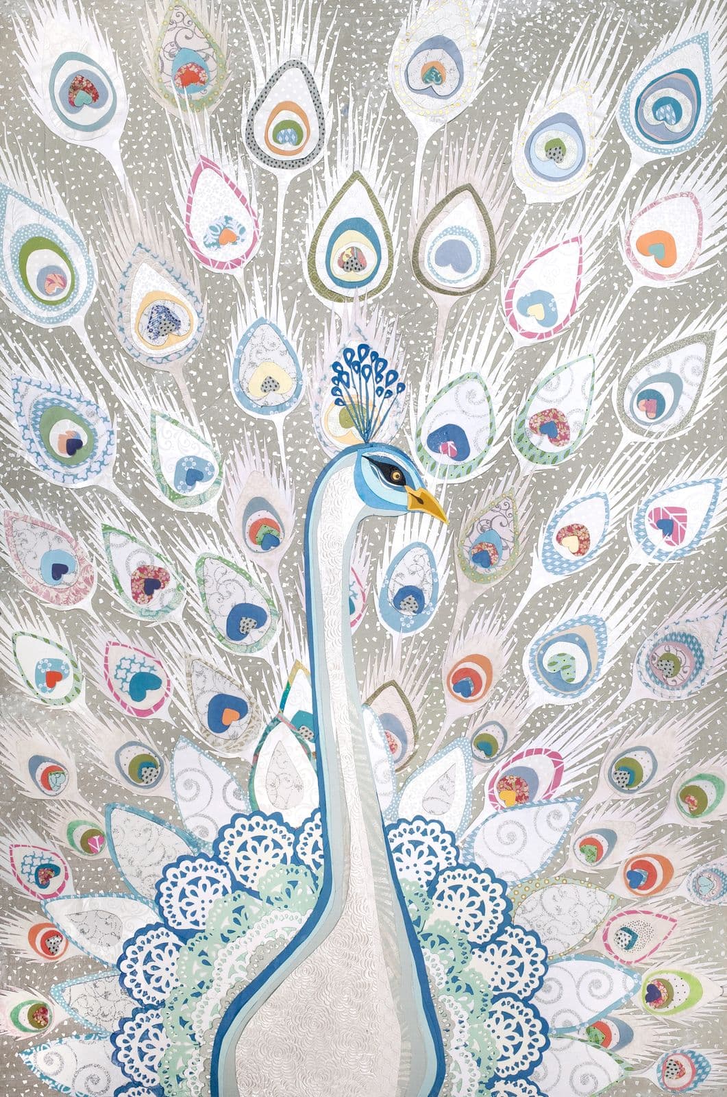 Eye See You — layered paper collage by Jennifer Peck