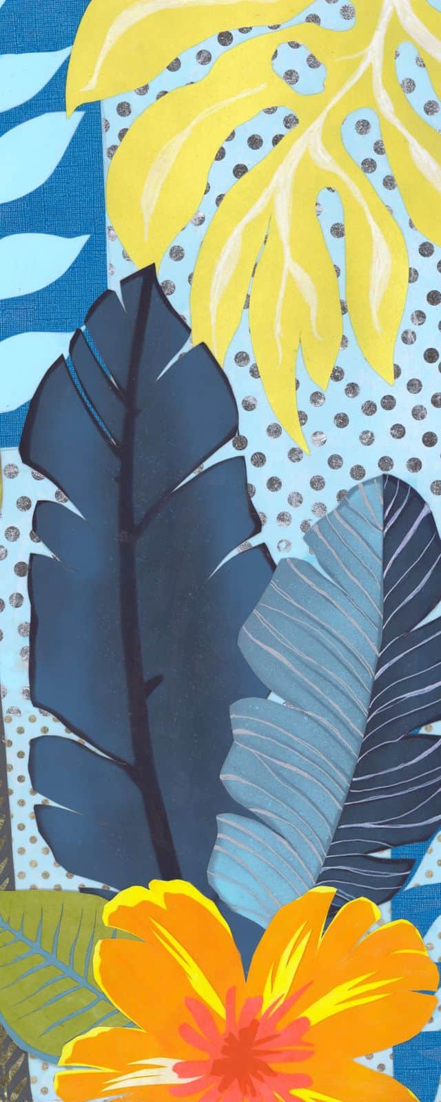 Force of Nature — layered paper collage by Jennifer Peck