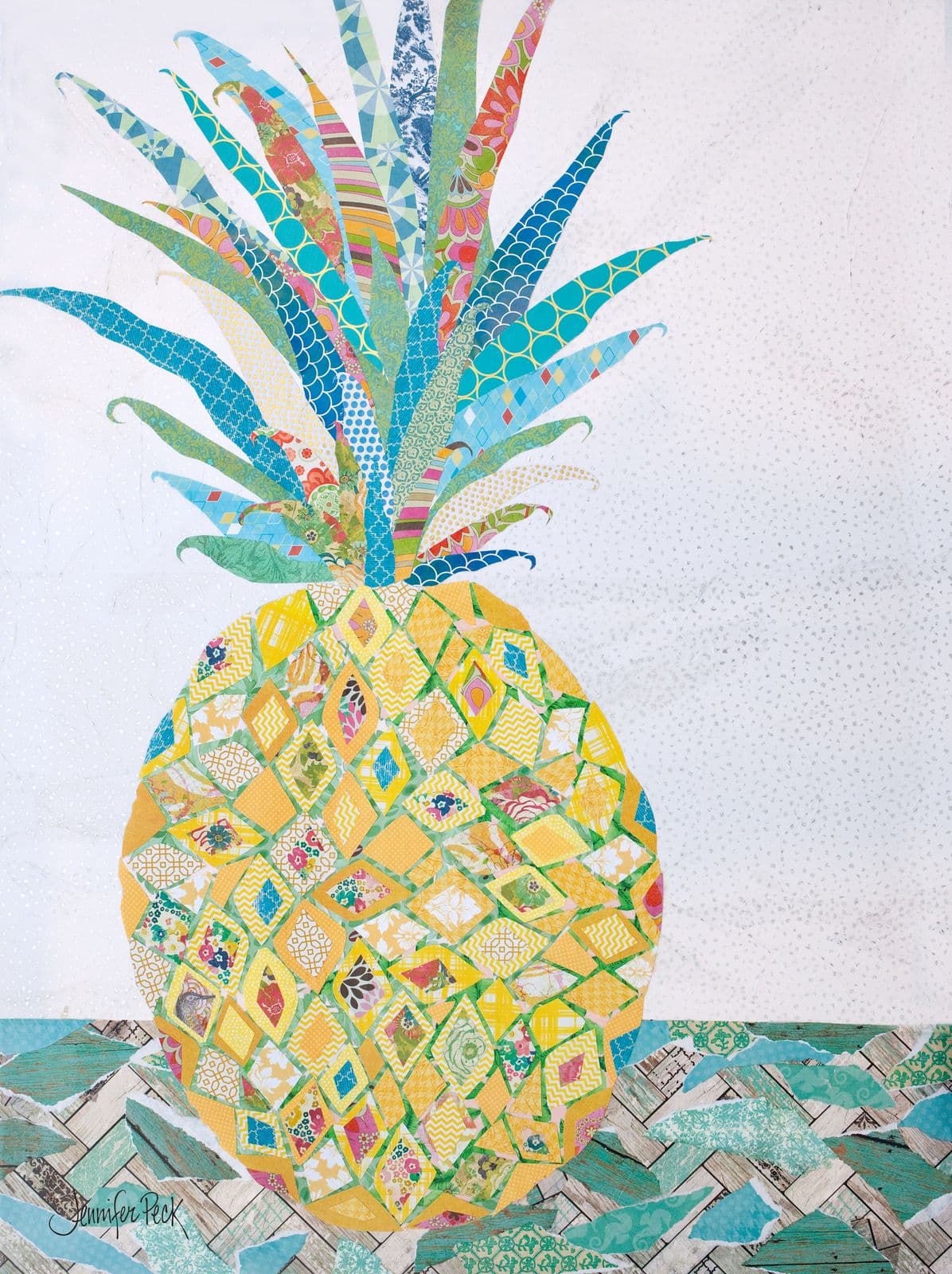 How Sweet it Is — layered paper collage by Jennifer Peck