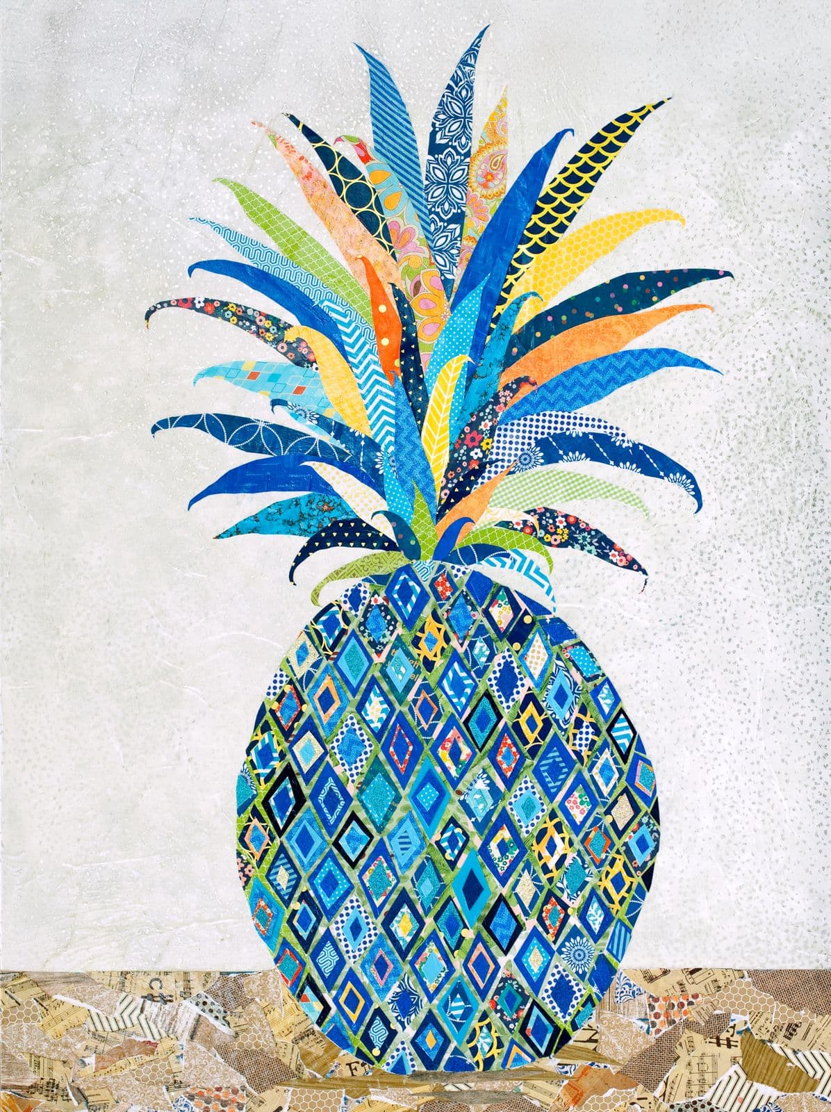 Juicy Fruit — layered paper collage by Jennifer Peck