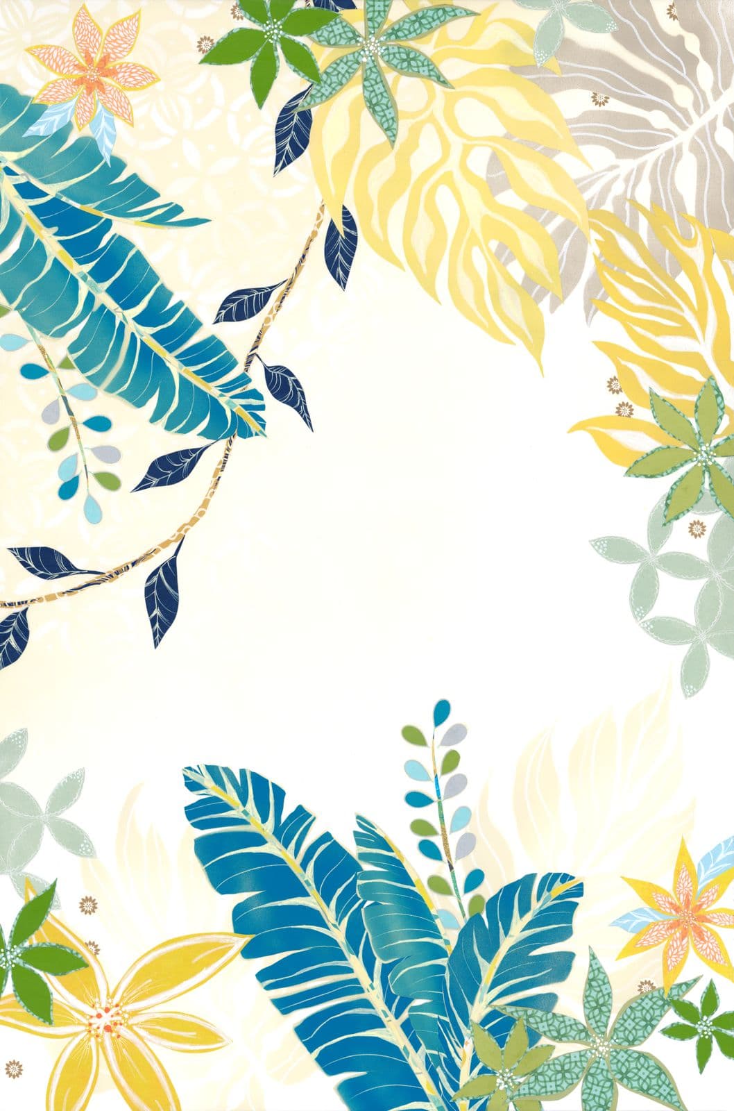 Jungle Boogie — layered paper collage by Jennifer Peck
