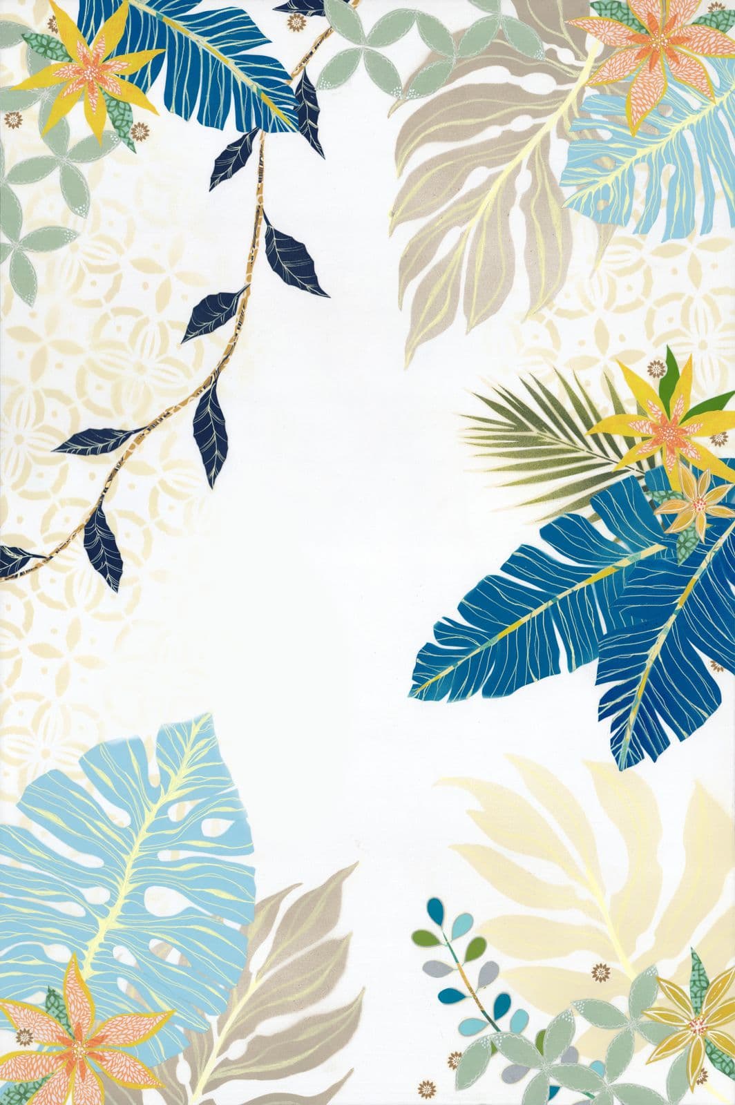 Jungle Love — layered paper collage by Jennifer Peck