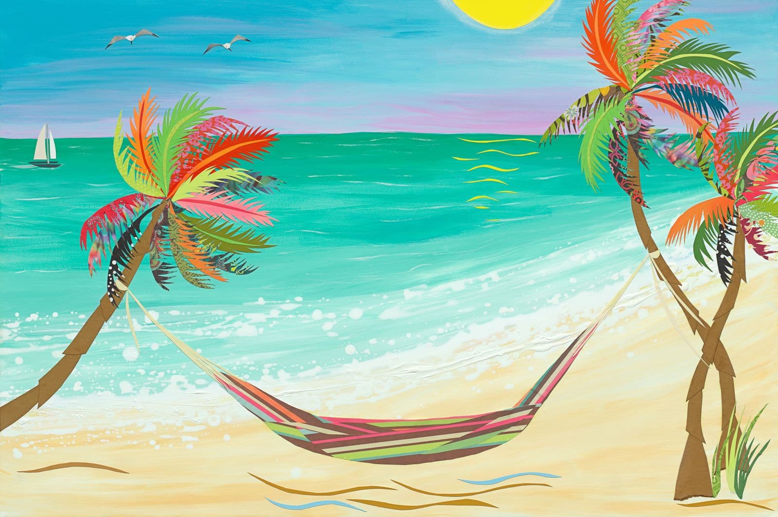 Just Add Nada — layered paper collage by Jennifer Peck