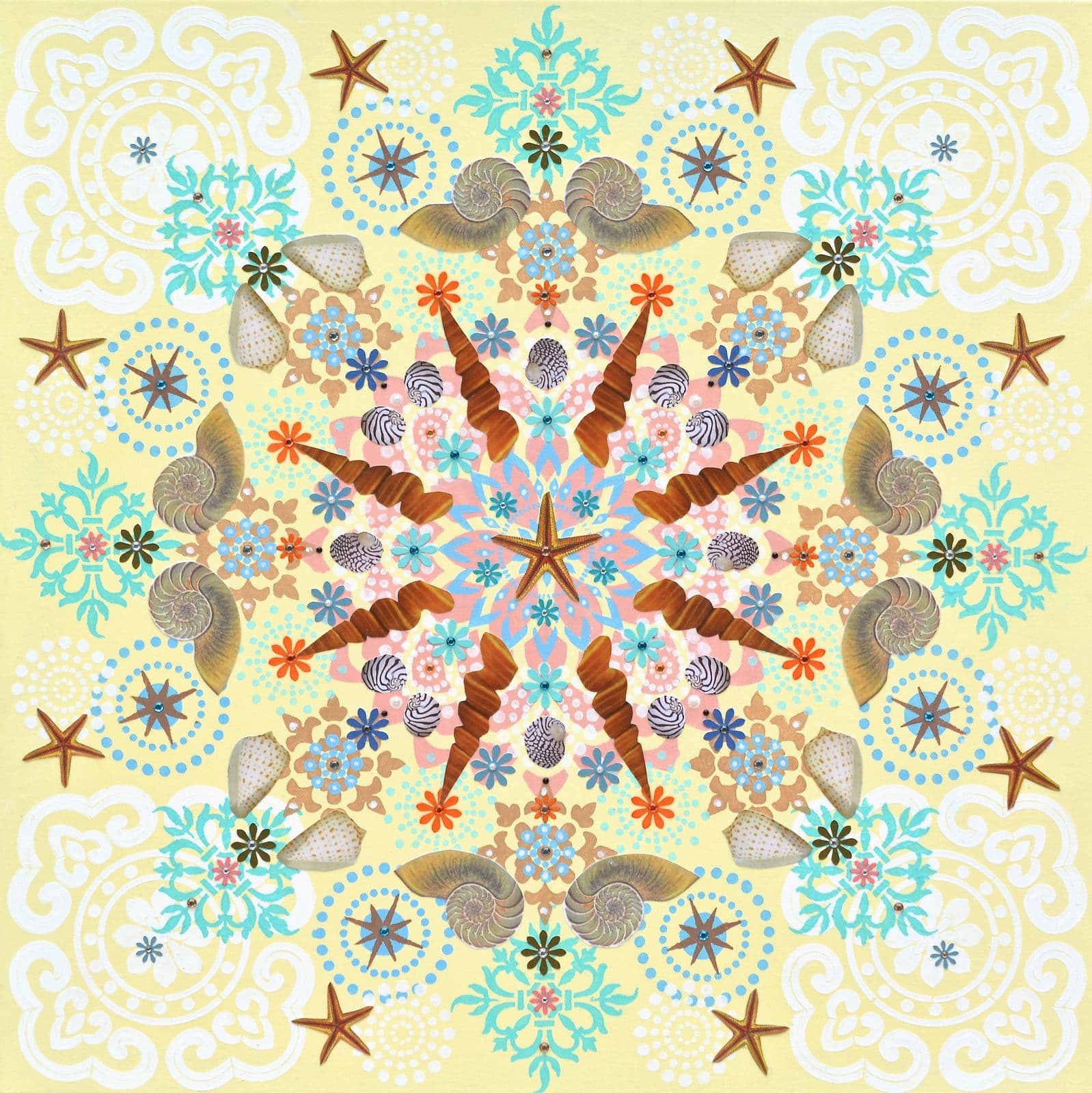 Nautica — layered paper collage by Jennifer Peck