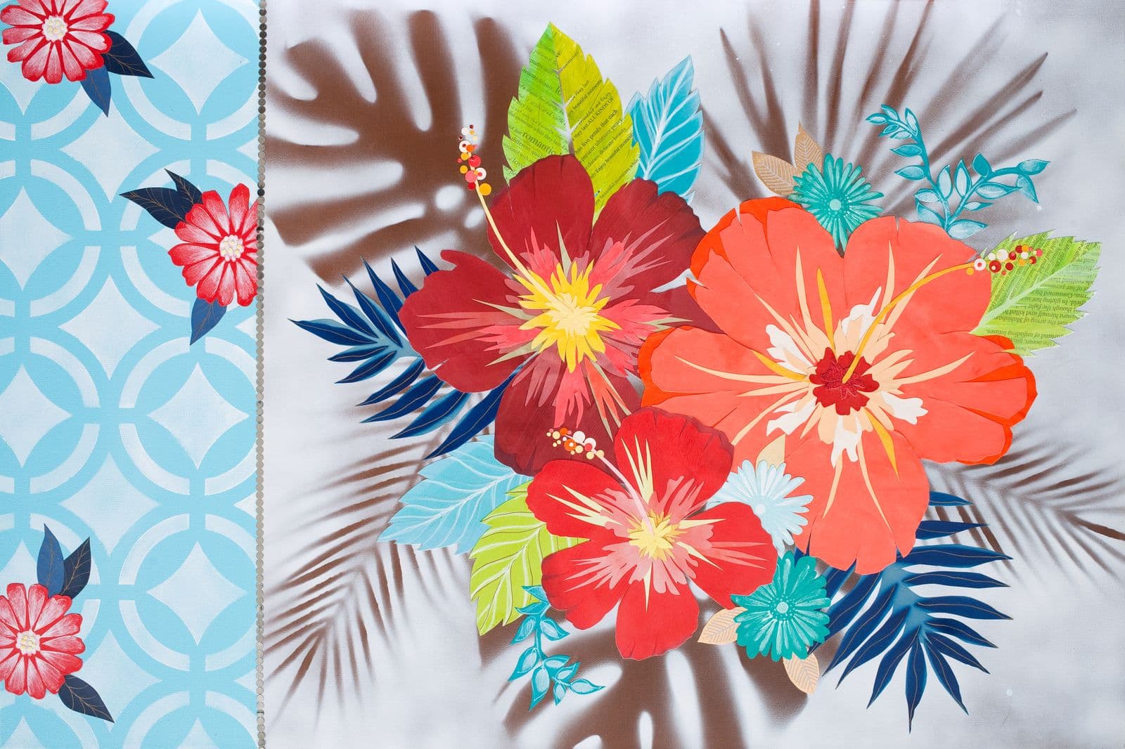 Peace Petals — layered paper collage by Jennifer Peck
