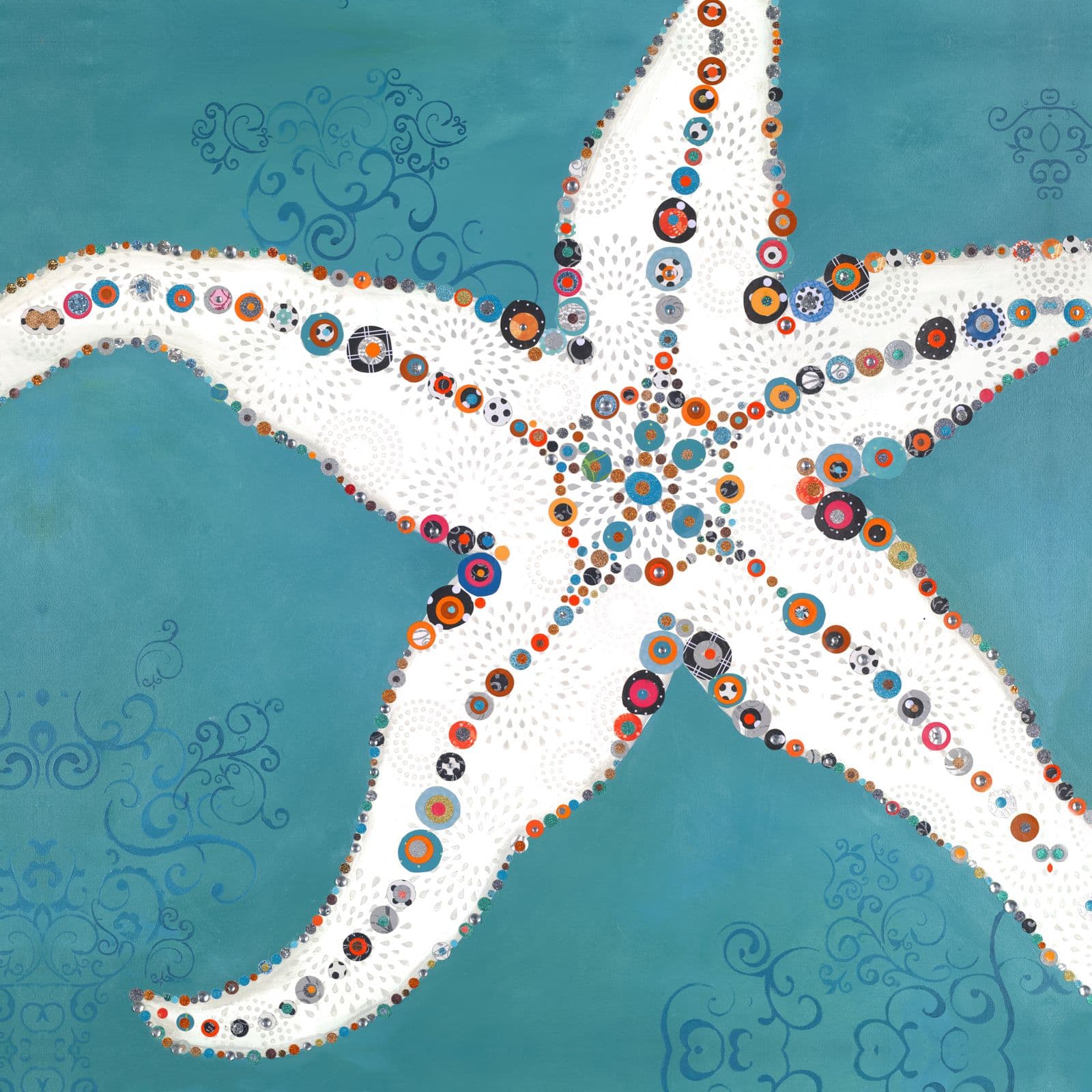 Starlight — layered paper collage by Jennifer Peck