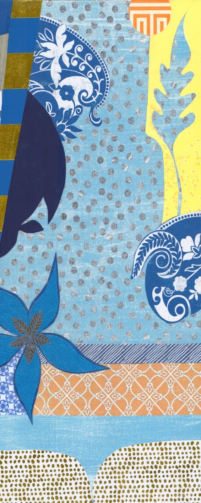 Second Nature — layered paper collage by Jennifer Peck