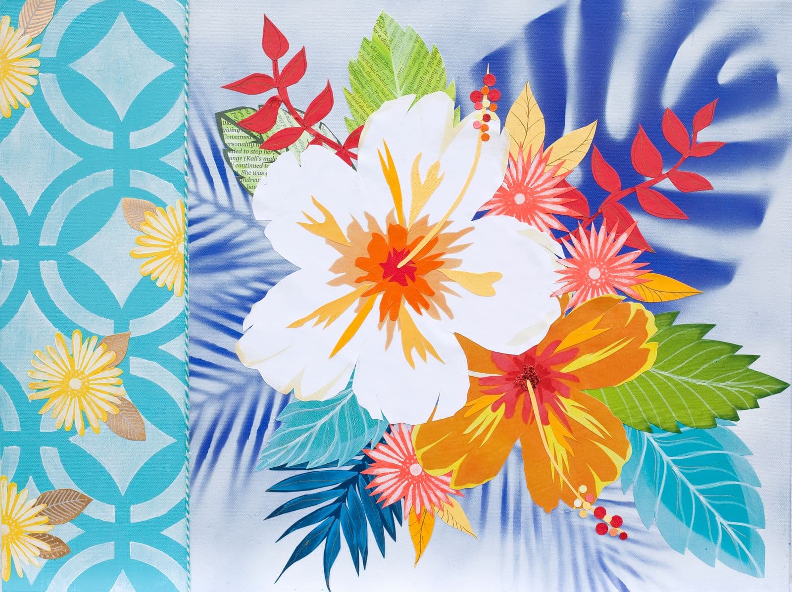Show Stopper — layered paper collage by Jennifer Peck