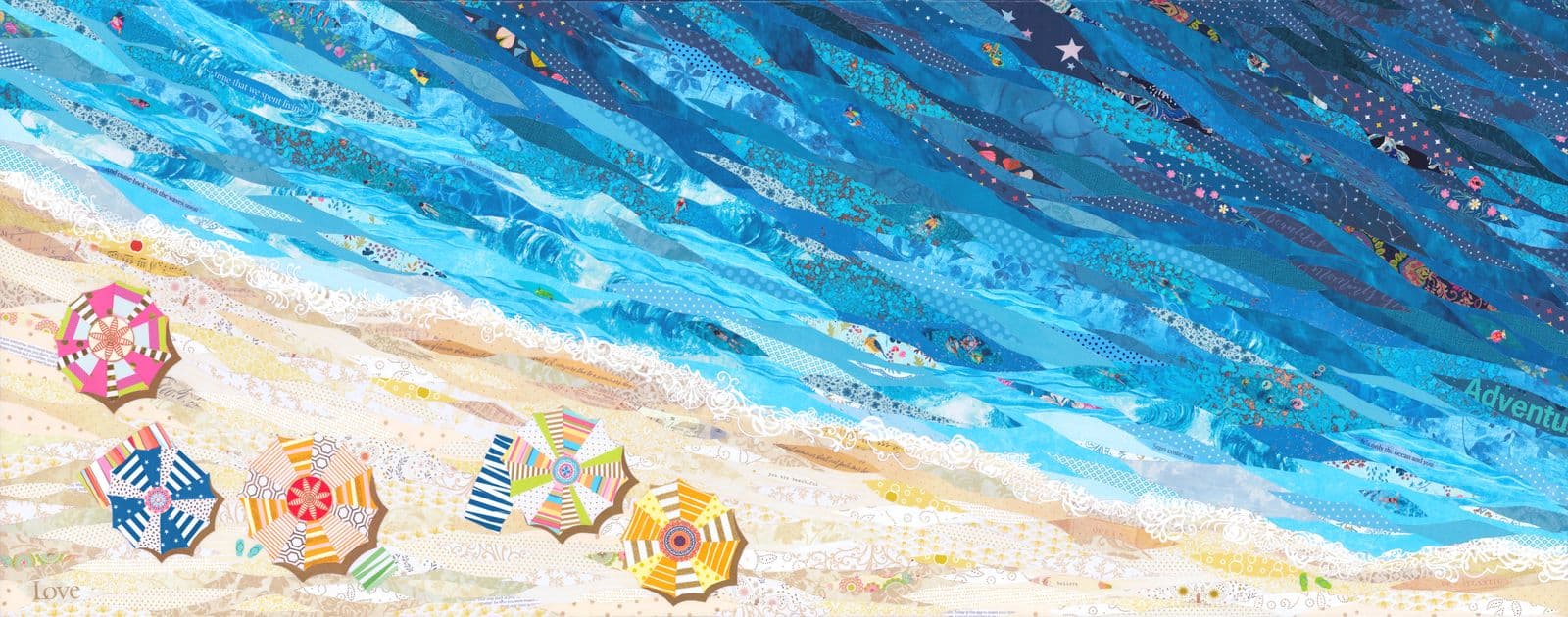 Vitamin Sea — layered paper collage by Jennifer Peck