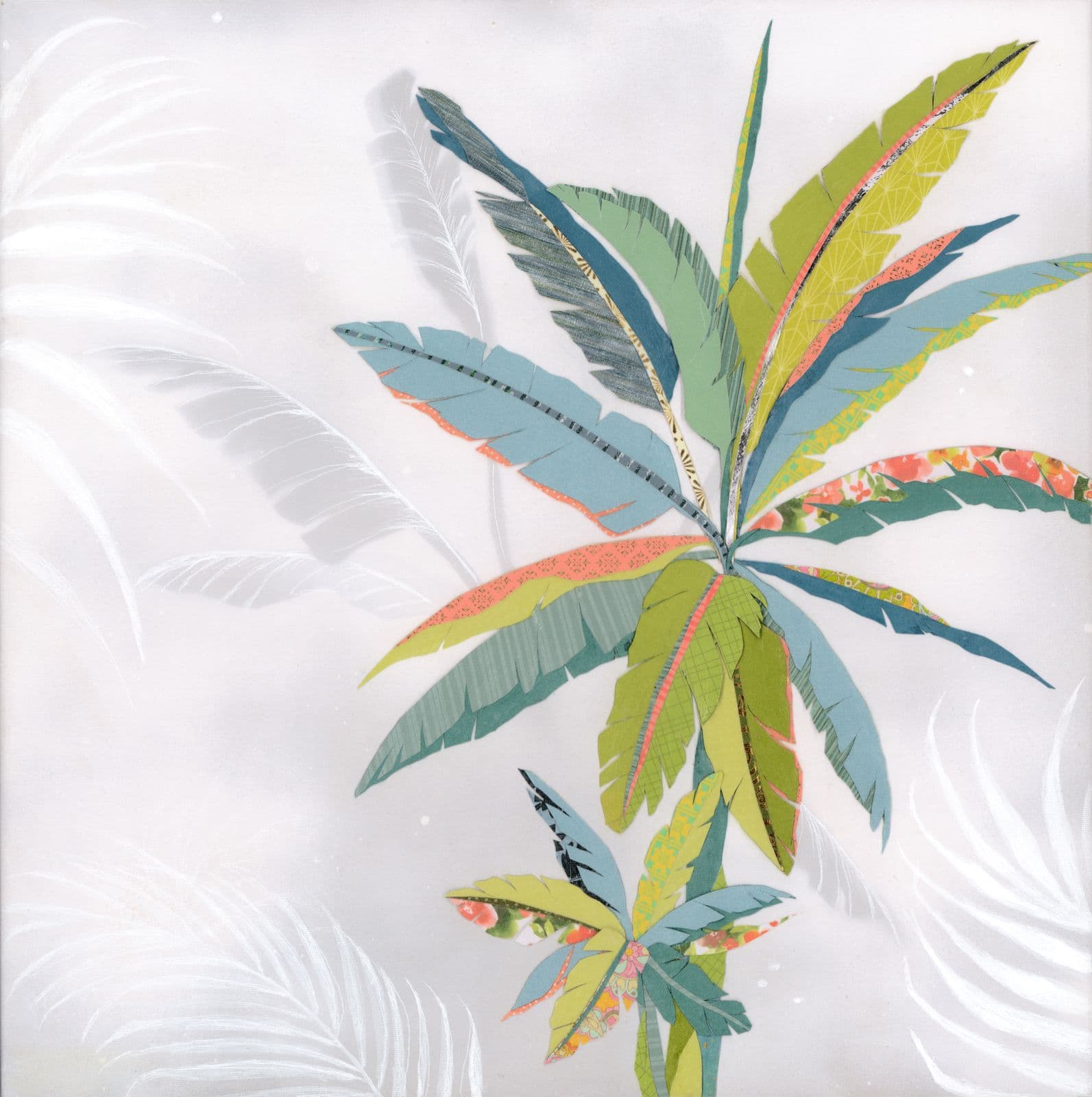 Welcome to the Jungle — layered paper collage by Jennifer Peck