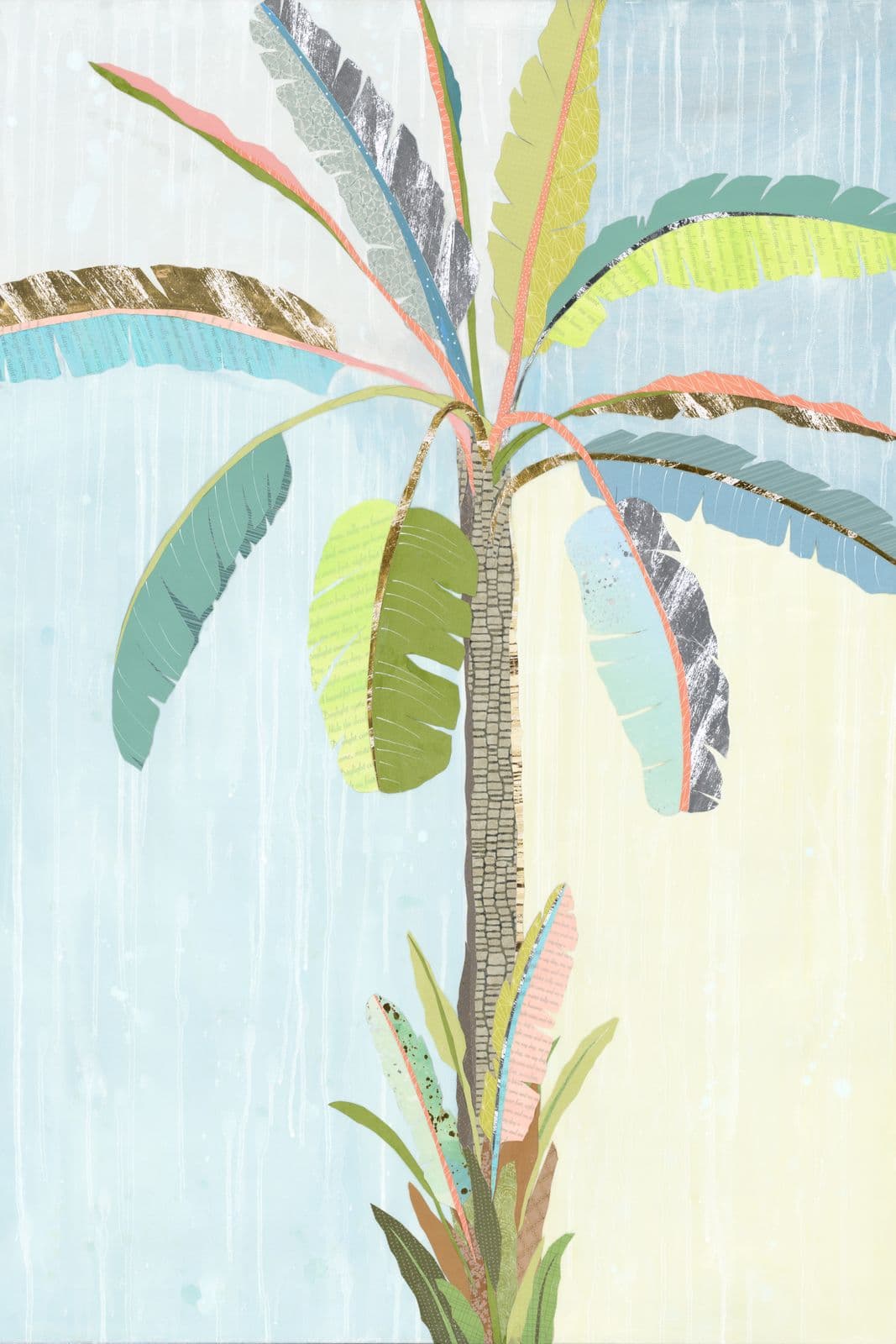 Yes We Have No Bananas — layered paper collage by Jennifer Peck